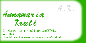 annamaria krull business card